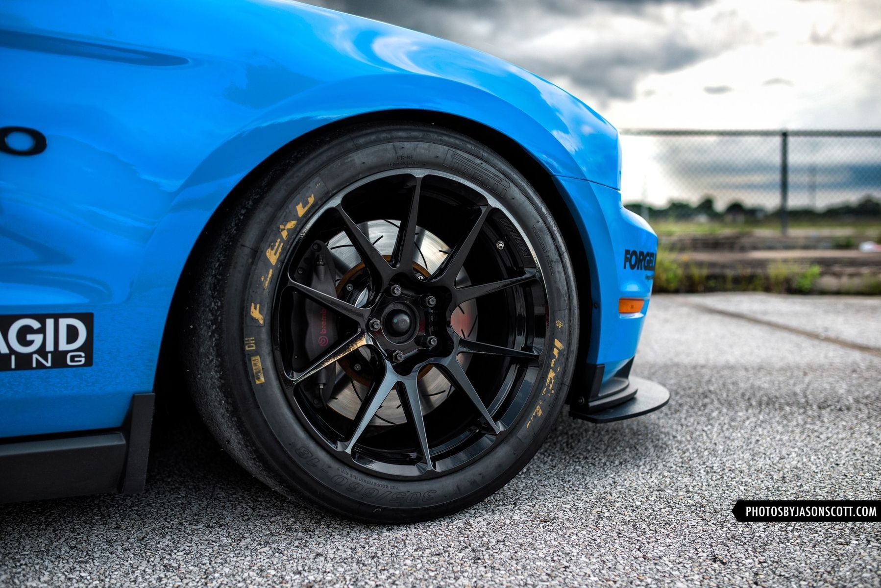 2011 Ford Mustang | Anthony Imperato's Grabber Blue S197 Mustang GT on Forgeline One Piece Forged Monoblock GS1R Wheels