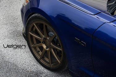 2015 Ford Mustang | Blue Mustang GT on Velgen Wheels  VMB9 Satin Bronze  20x9 & 20x10.5