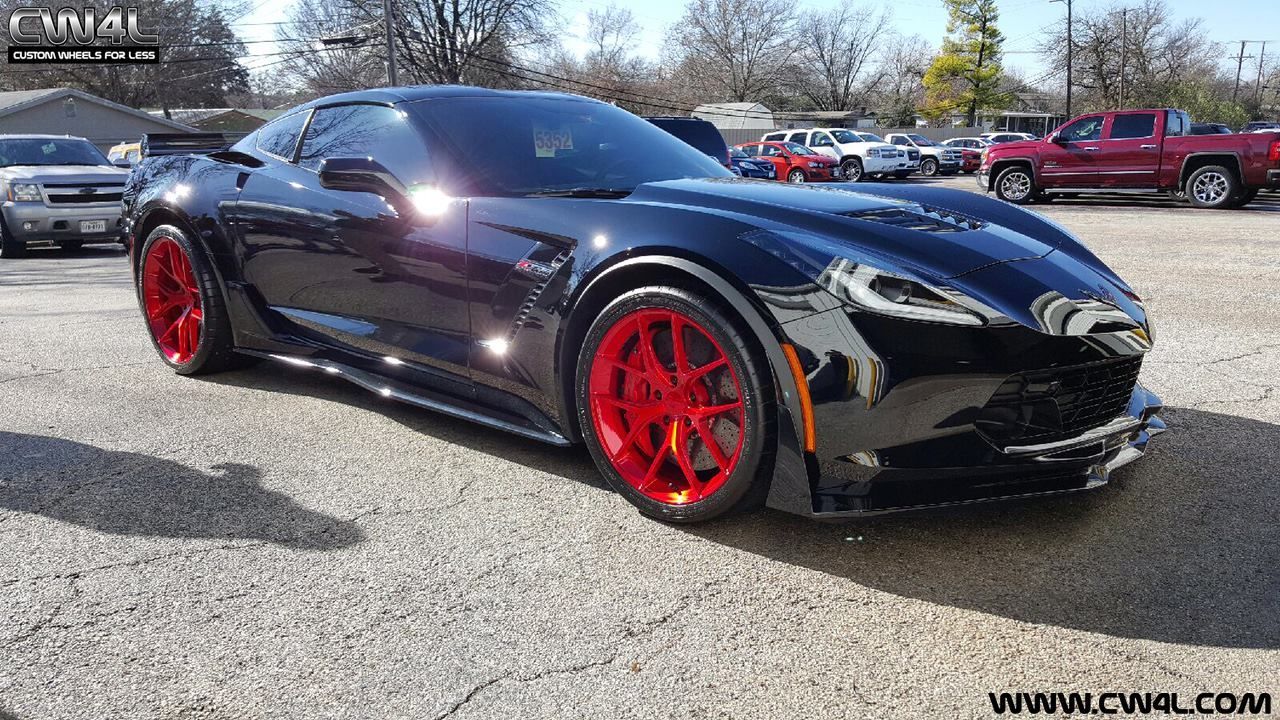 2016 Chevrolet Corvette Z06 | C7 Corvette Z06 on Transparent Red Forgeline One Piece Forged Monoblock VX1 Wheels