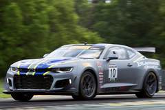 Lawson Aschenbach Double Podium at VIR in the #10 Black Dog Speed Shop Camaro GT4.R on Forgeline GS1R Wheels