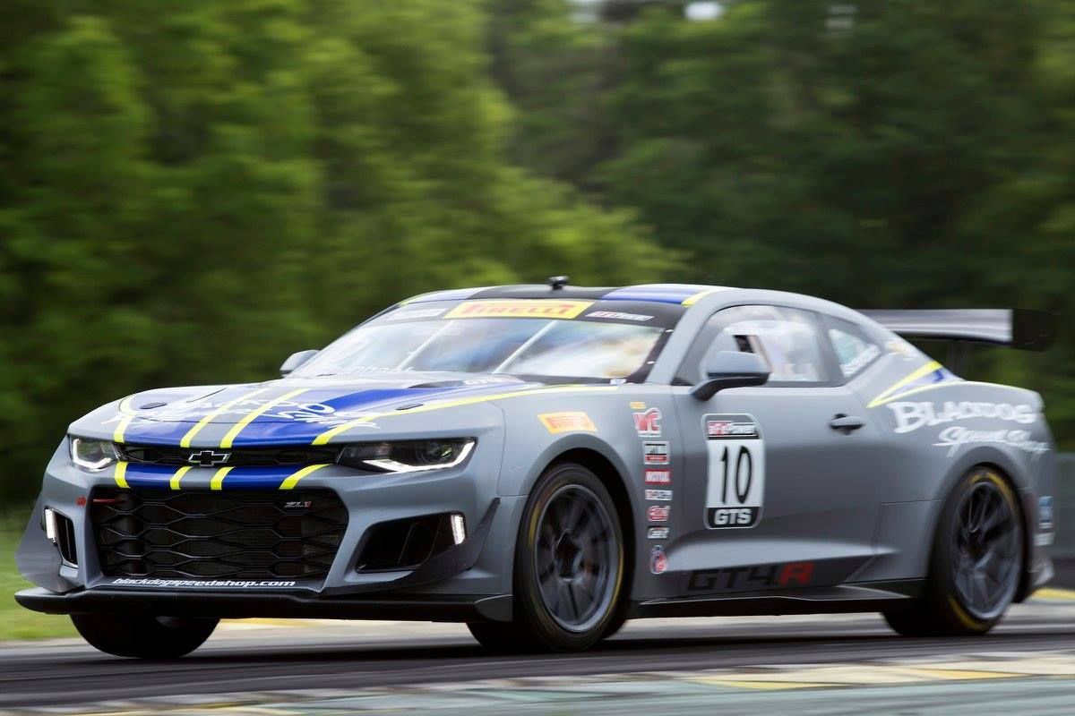 2017 Chevrolet Camaro | Lawson Aschenbach Double Podium at VIR in the #10 Black Dog Speed Shop Camaro GT4.R on Forgeline GS1R Wheels