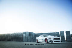 2015 Ford Mustang GT Fitted With 20 Inch BD-21’s in Brushed Red Anodized With Chrome SS Lip