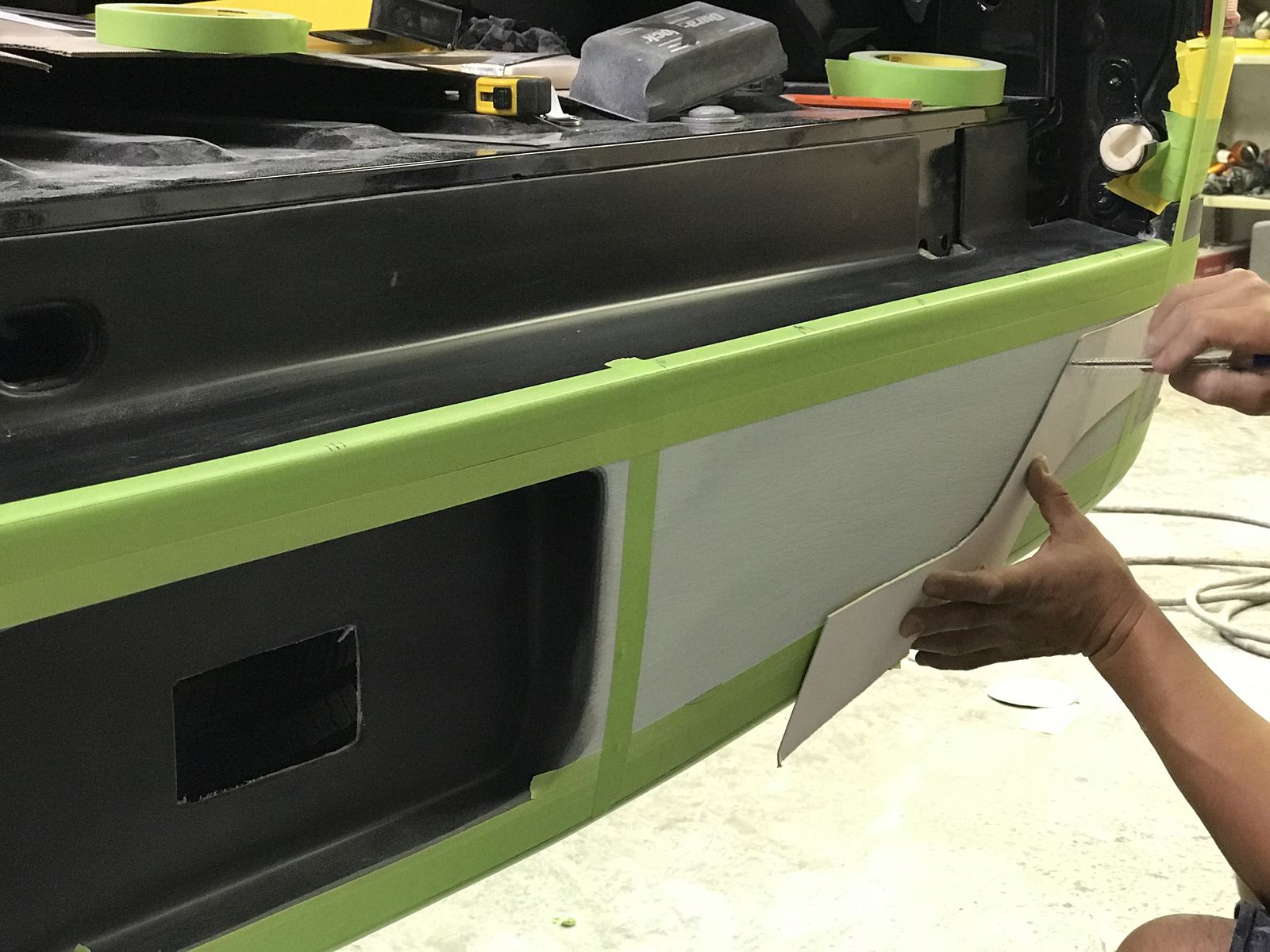 2018 Ford F-150 | 2018 Ford F-150 XLT SuperCab by RK Sport - Rear View of work on bumper FordSEMA