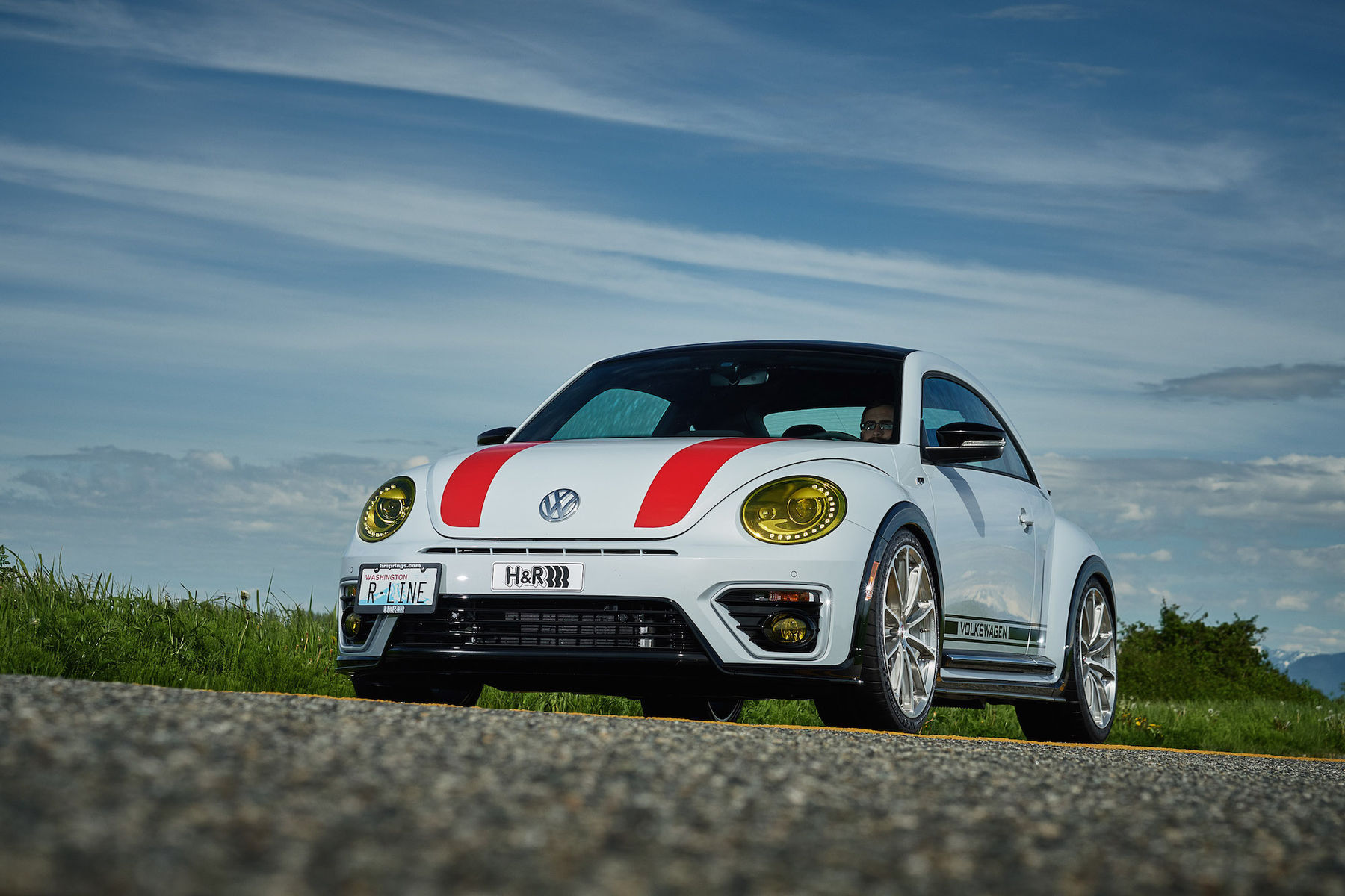 2017 Volkswagen Beetle | H&R's VW Beetle R-Line on Forgeline One Piece Forged Monoblock GT1 5-Lug Wheels