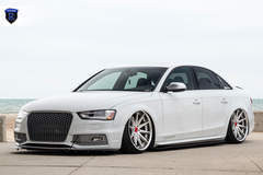 White Audi A4 - Driver Side Angle