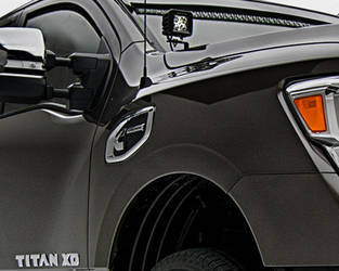 2016 Nissan Titan Hood Hinge LED Light Pod Mounts