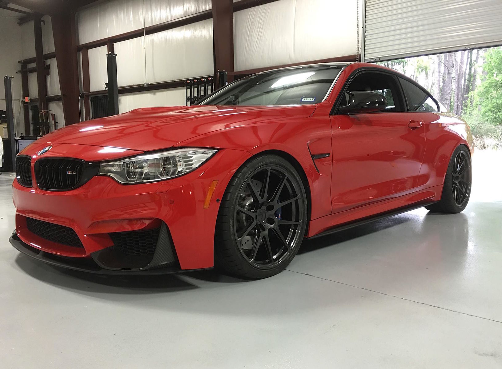2016 BMW M4 | Red BMW F82 M4 on Forgeline One Piece Forged Monoblock GA1R Wheels