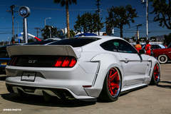 2015 Ford Mustang GT Fitted With 20 Inch BD-21’s in Brushed Red Anodized With Chrome SS Lip Attends Galpin Auto Show
