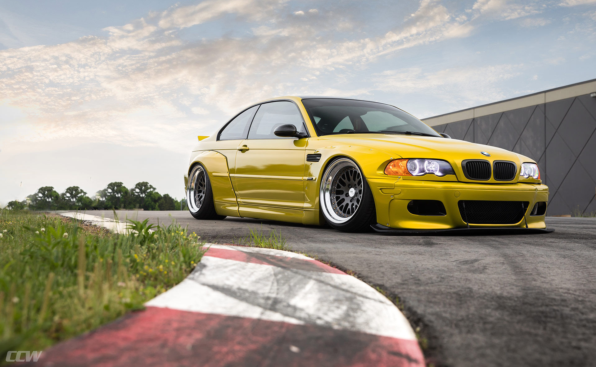 BMW M3 | Phoenix Yellow Pandem Widebody E46 M3 - CCW Classic 3 Piece Wheels