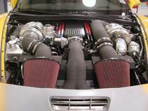 Lingenfelter 2006 C6 ZO6 Corvette 427 CID Twin Turbo Motor Trend 2007 Shoot Out Car - Engine