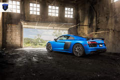 Blue Audi R8 - Rear Angled Shot