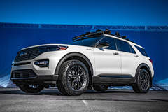 Blood Type Racing's 2020 Ford Explorer SEMA Build - Low front 3/4