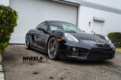 Our client's Porsche Cayman S with 20" COR Brava wheels