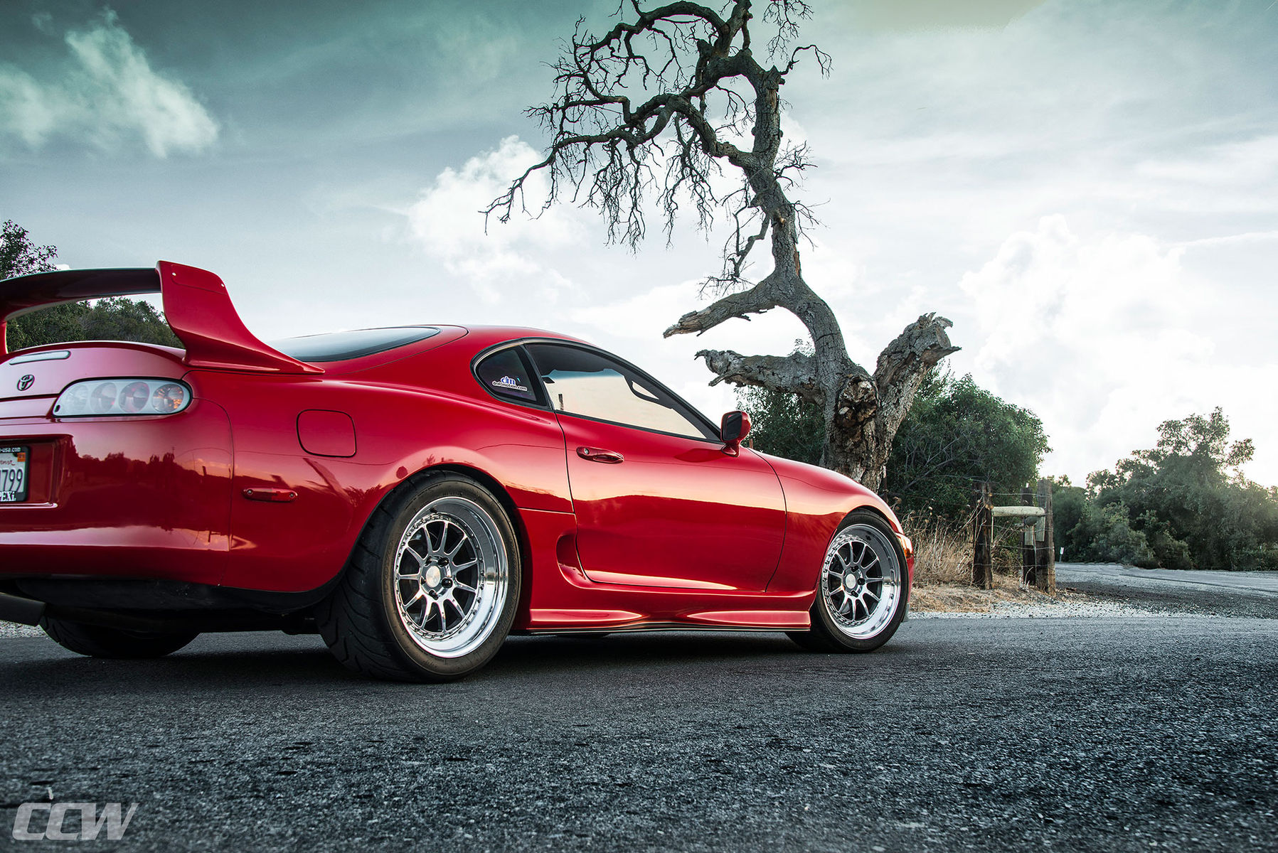 Volkswagen Supra | Renaissance Red Toyota MKIV Supra - CCW D110 3 Piece Forged Wheels