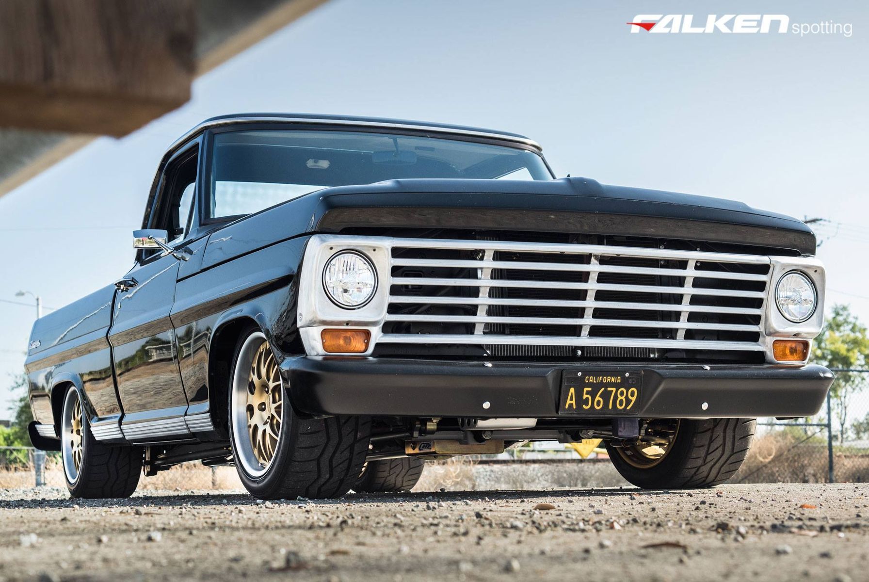 1967 Ford | Derek Brown's '67 Ford F100 Pickup on Forgeline GX3P Wheels - Stance Shot