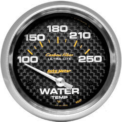 Auto Meter Carbon Fiber Water Temp Gauge