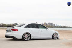 White Audi A4 - Passenger Side Shot