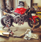 2008 Honda 600rr pipe swap