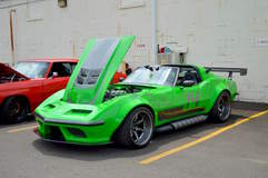 Bob Bertelsen's "Green Mamba" 1968 Corvette on Forgeline CV3C Concave Wheels - Front Shot