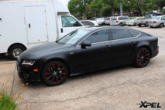Audi A7 fully wrapped in XPEL STEALTH matte-finish paint protection film