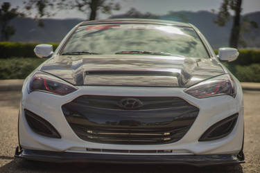 2015 Hyundai Genesis Coupe | RK Sport Ram Air Hood and Front Splitter 