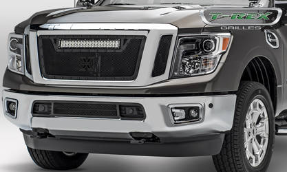 Nissan Titan  Stealth Torch Grille w/ LED Light Bar