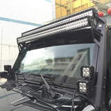 Jeep Wrangler Upper Windshield Mounting Brackets for Dual LED Light Bars