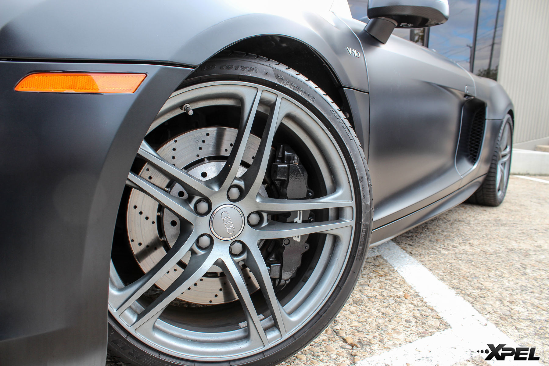 Audi R8 | Fully wrapped in XPEL STEALTH satin-finish paint protection film