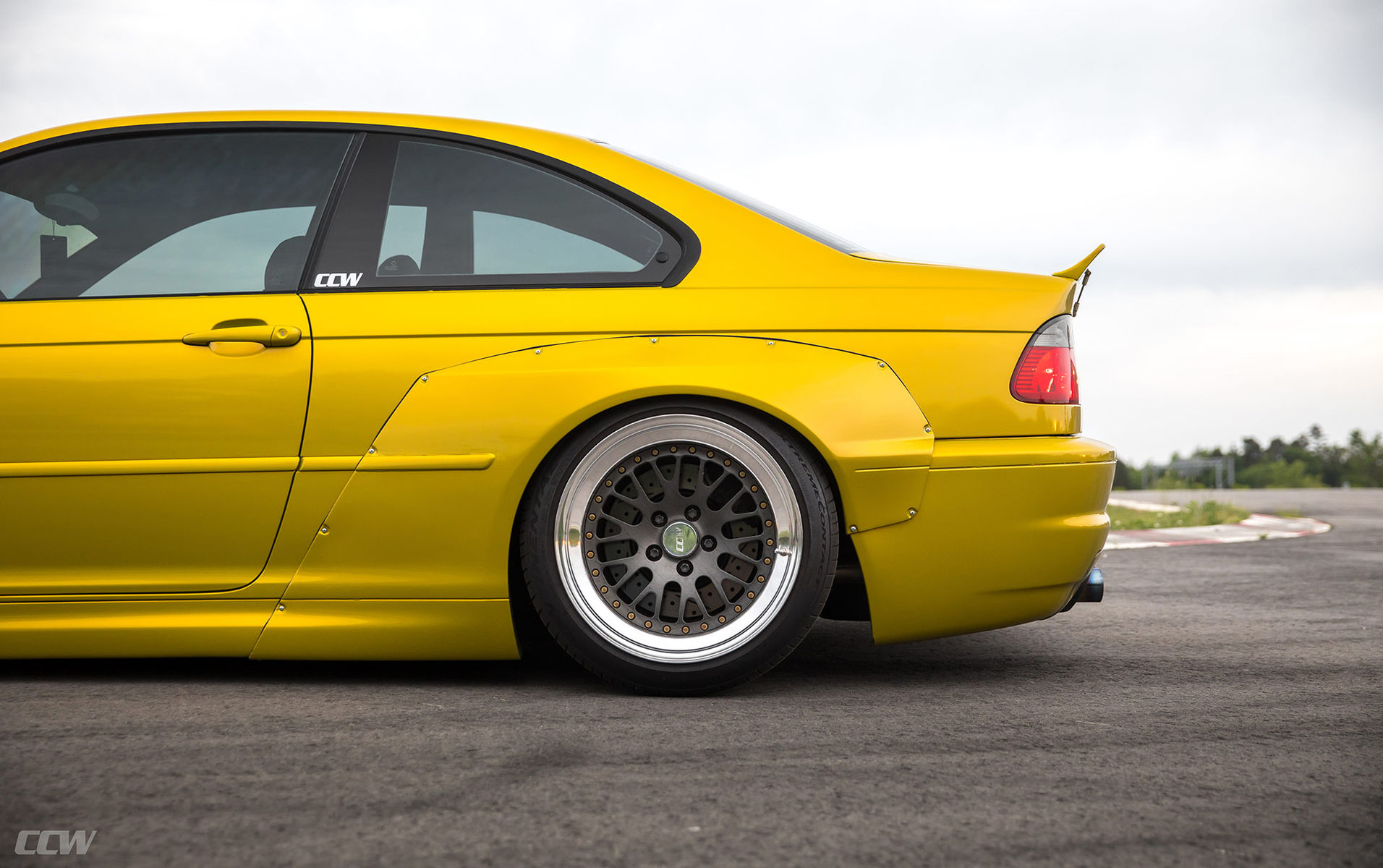 BMW M3 | Phoenix Yellow Pandem Widebody E46 M3 - CCW Classic 3 Piece Wheels