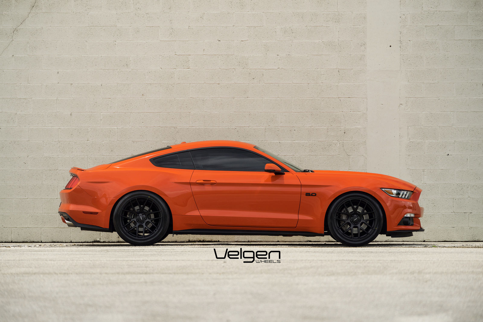 2016 Ford Mustang | Competition Orange Mustang GT on Velgen Wheels 