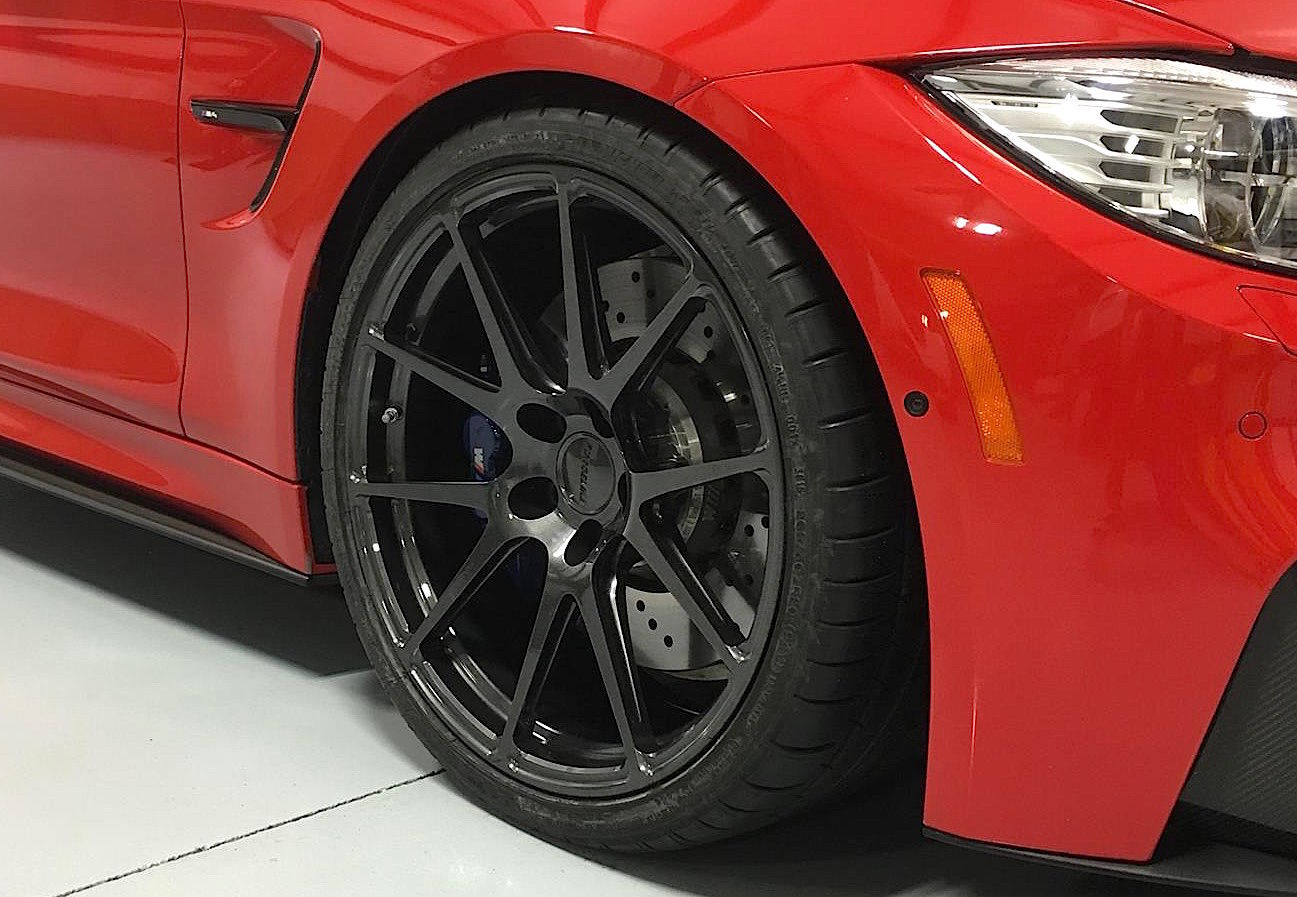 2016 BMW M4 | Red BMW F82 M4 on Forgeline One Piece Forged Monoblock GA1R Wheels