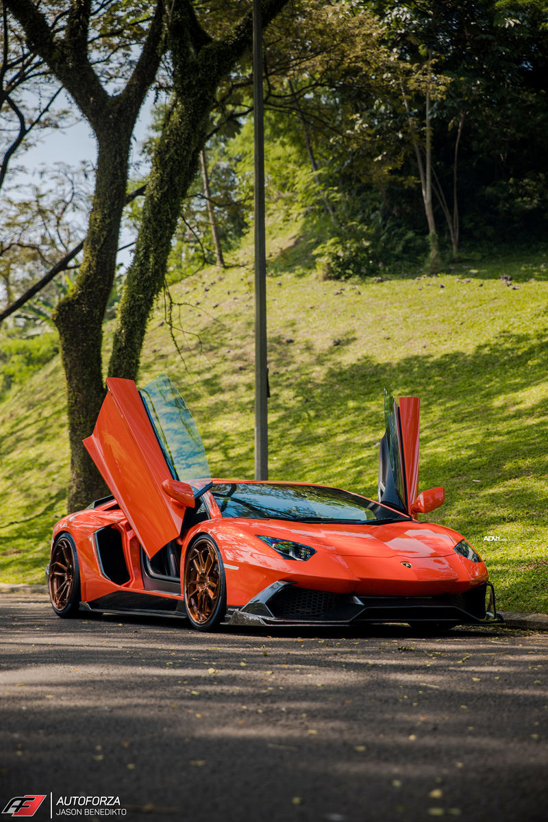 Lamborghini Aventador | Aracio Argos Orange Lamborghini Aventador LP700-4 - ADV.1 ADV5.3 Track Spec CS Series Wheels