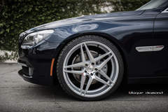 2015 BMW 740i Fitted With 20 Inch BD-8’s in Silver With Polished Face