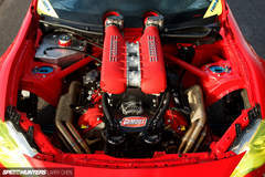 Red on Red GT4586 Engine Bay