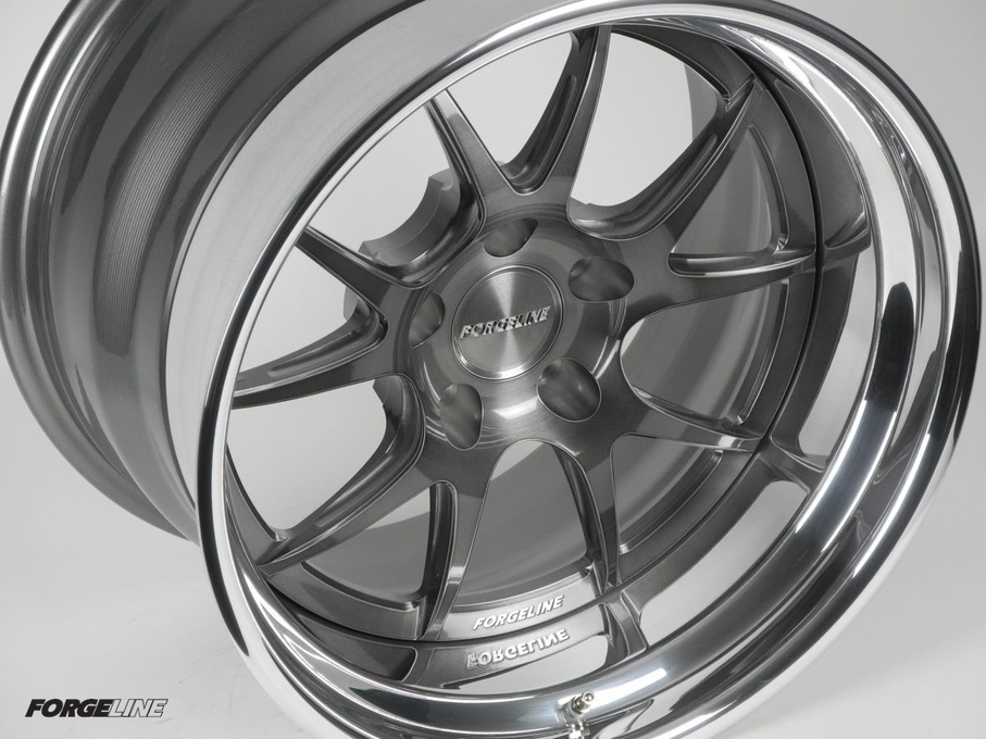 | Forgeline GA3 Wheel Finished With Transparent Smoke Center and Polished Outer