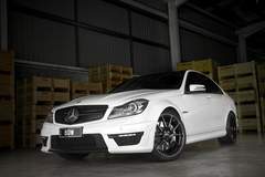 Harrop-Enhanced AMG C63 on Forgeline One Piece Forged Monoblock GA1R Wheels