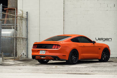 2016 Ford Mustang | Competition Orange Mustang GT on Velgen Wheels 