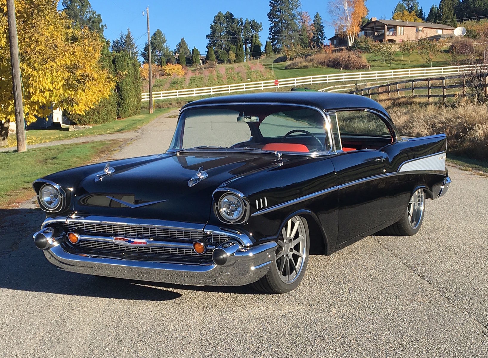 1957 Chevrolet Bel Air | Robbie's Pro-Touring '57 Chevy Bel Air on Forgeline RB3C Wheels - Driver Side Angled View