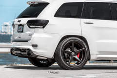 White Jeep SRT8 on Velgen Wheels Classic5 Satin Black 22x10.5 All Around