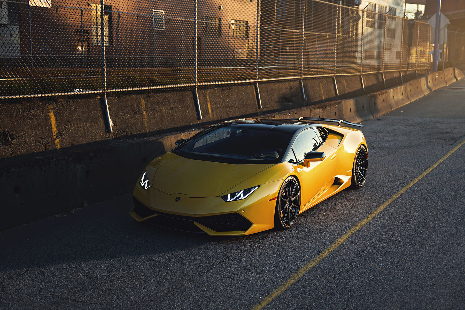 Lamborghini Huracan | Yellow Lamborghini Huracan LP610-4 - ADV.1 ADV10 M.V2 CS Series Gloss Black Wheels
