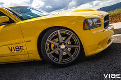 Dodge Charger sitting on 22" Vertini Dynasty Wheels - Stanced Shot