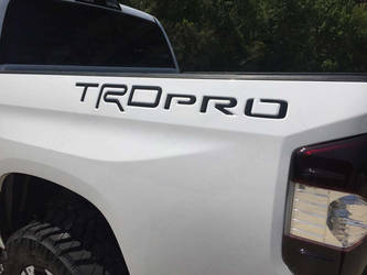 2017 Toyota Tundra | 2015-2017 TUNDRA TRD PRO MATTE BLACK LOGO BED INSERTS