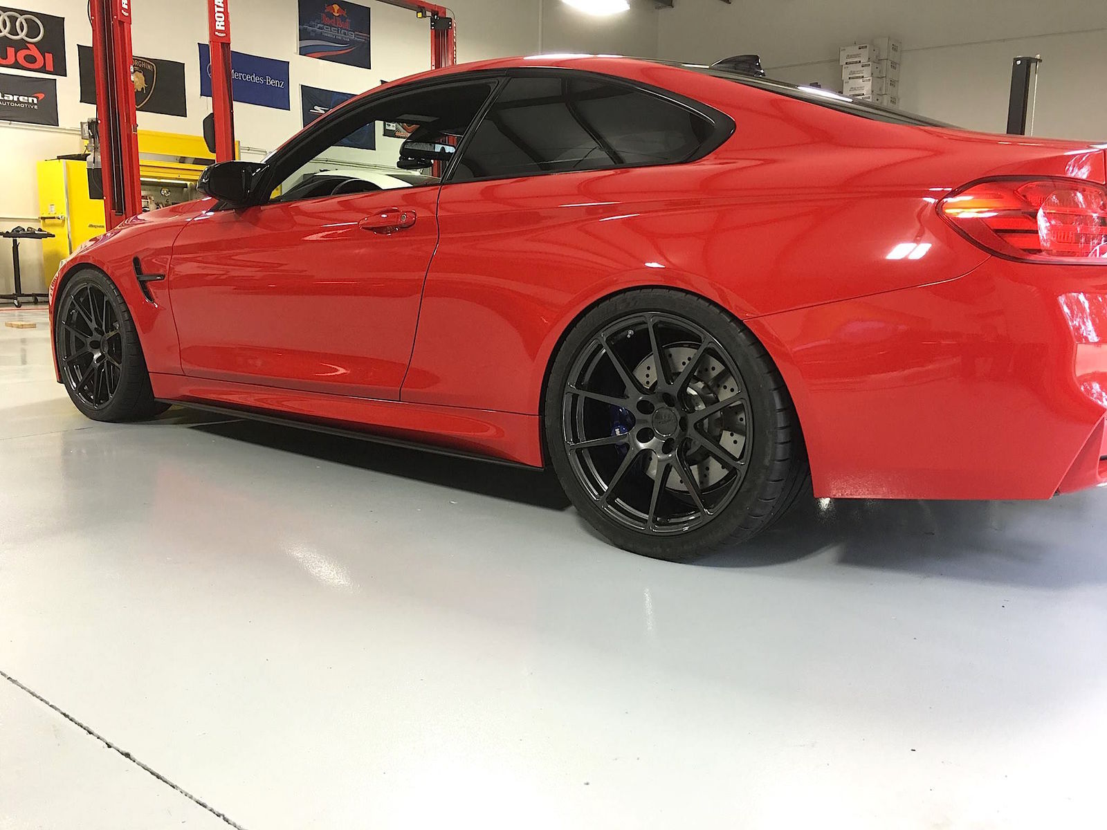 2016 BMW M4 | Red BMW F82 M4 on Forgeline One Piece Forged Monoblock GA1R Wheels