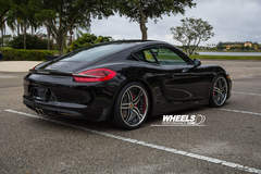 Our client's Porsche Cayman S with 20" COR Brava wheels