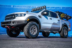  2019 Ford Ranger XLT Sport SuperCrew FX4  ‘Rambler’ By RTR - low front 3/4 shot  