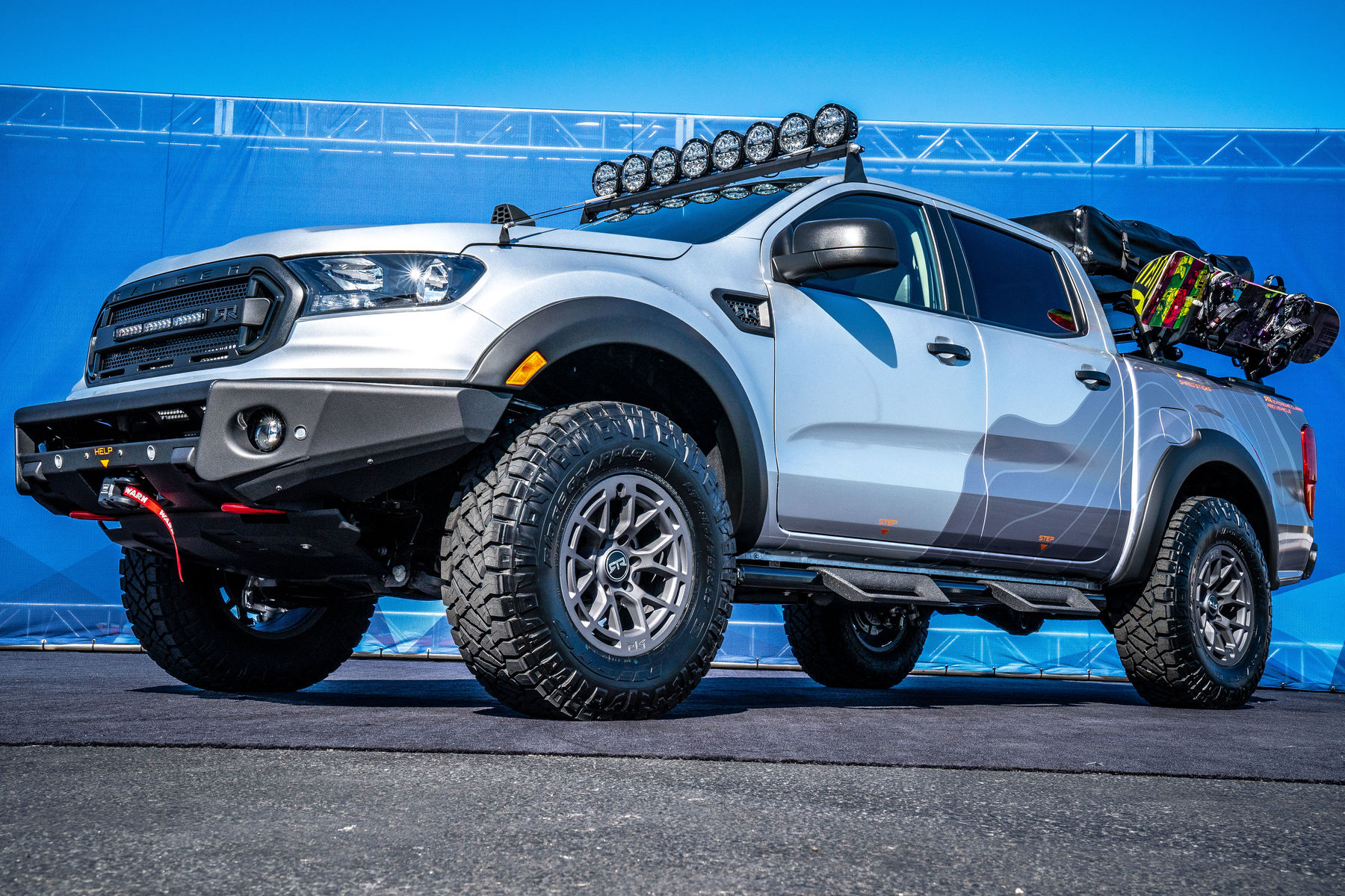 2019 Ford Ranger |  2019 Ford Ranger XLT Sport SuperCrew FX4  ‘Rambler’ By RTR - low front 3/4 shot  