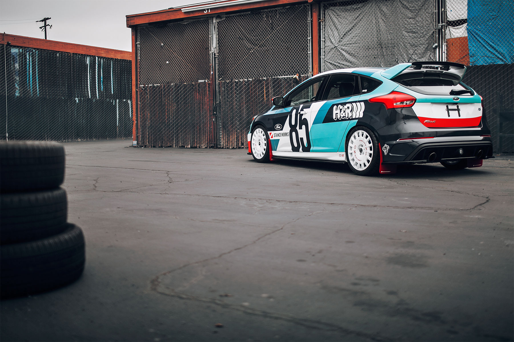 2016 Ford Focus RS | 2016 Ford Focus RS by H&R Special Springs and StanceWorks - Angled Rear Shot