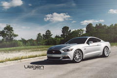 2015 Ingot Silver Mustang GT on Velgen Wheels VMB6