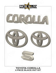 2014-2016 Corolla Gloss Black Out Kit