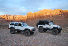 Mark and Dave's Jeeps at Moab